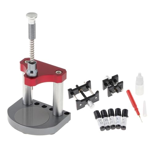 Hellery 時計の文字盤足取り付け修理ツール ムーブメントベース2個付き 時計修理業者向けプロ仕様 8.3x6.8x18cm アクセサリー