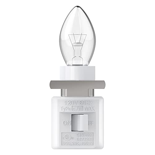 Twdrtdd Plug In Night Light, Adjustable E12 Base Socket Night Light With On/Off Switch For Making Decorative Night Lights (Metal Clip,2Pin Plug, White) #TOP1