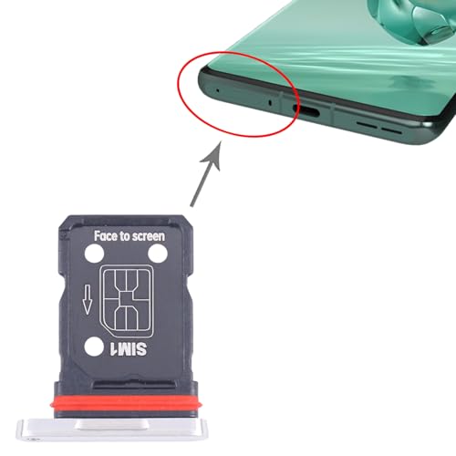 Image of Original SIM Card Tray + SIM Card Tray for OnePlus 12 PJD110, CPH2573, CPH2581 (Silver (Glacial White))