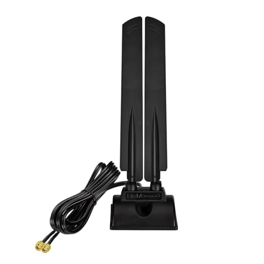 Eightwood WiFi 6E Antenna Tri-Band 6GHz 5GHz 2.4GHz RP-SMA WiFi Antenna Magnet Mount Base for PC Desktop Computer Motherboard WiFi Bluetooth Card Wireless Router