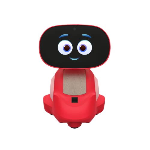 Miko 3: Robot Inteligente con IA para niños | Robot para el Aprendizaje y la enseñanza de CTIM con Aplicaciones de codificación + Juegos ilimitados + programable en Color Rojo