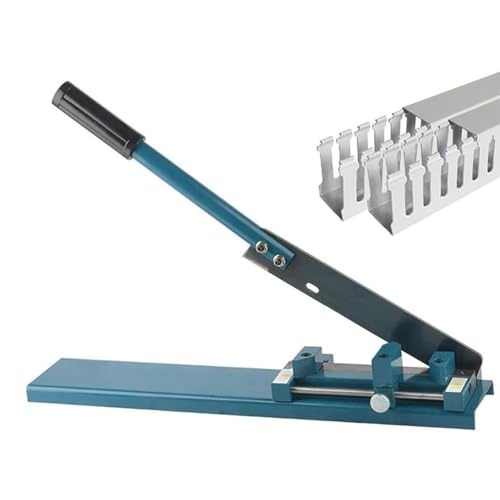 oiakus PVC Trunking Cutter, Plastic Wire Slot Cutting Machine with Adjustable 45° 90°, Precise Wiring Duct Cuts Scissor Tool, for PE Plastic Pipe Hose