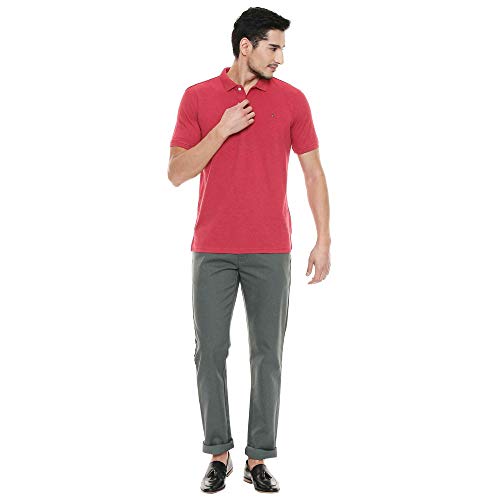 Image of Blackberrys Men's Cotton Textured Slim Fit Casual Trousers
