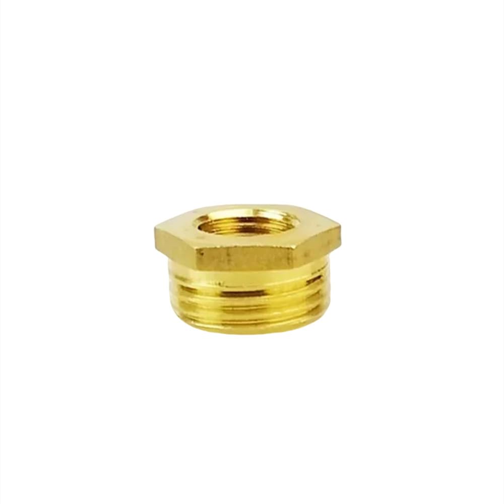 Accesorio de tubería reductor de buje hexagonal de latón, rosca F a M, conector adaptador de cobre para agua y gas, 1/8, 1/4, 3/8, 1/2 y 3/4, 500 unidades
