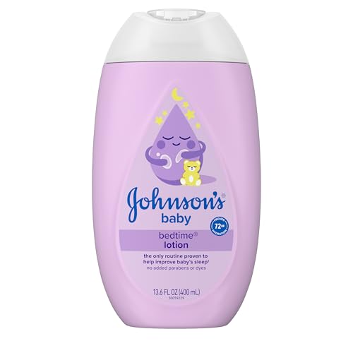 Johnson's Moisturizing Bedtime Baby Lotion with Coconut Oil & NaturalCalm Aromas to Help Relax Baby, Hypoallergenic & Free of Parabens, Phthalates &...