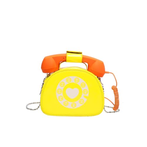 Greabuy Bolsos de hombro para mujer, bolso cruzado de piel sintética para niñas, bolso de hombro retro para teléfono, bolsa de compras diaria, bolso de mano para mujer, Amarillo