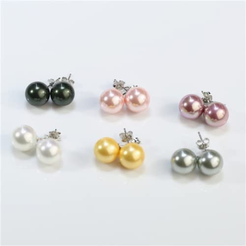 Image of HIGHSPARK 925 Silver Classic Pearl Earrings for Women | 92.5 Sterling Silver & Brilliant Lustre Pearls | Lovely Gift for Women