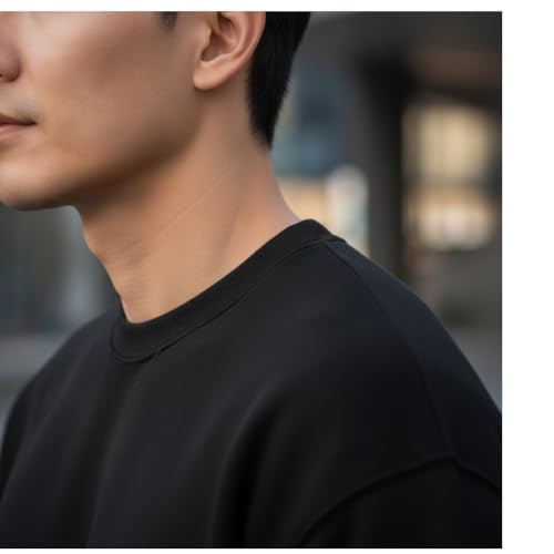 Image of Men's Crew Neck Sweatshirt, Long Sleeve, Casual Pullover, Multiple Colors Available