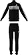 adidas Unisex Kinder SEASONAL ESSENTIALS TIBERIO 3 STRIPES TRICOT TRACKSUIT, Black/White/Grey Two, 9-10 Years