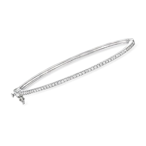Pure Collection by Ross-Simons 0.25 ct. t.w. Diamond Bangle Bracelet in Sterling Silver