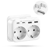 LENCENT Adaptador Enchufe USA/EE.UU, Adaptador Americano de Viaje