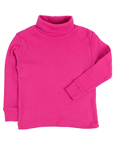 Image of Leveret Girls Boys & Toddler Solid Turtleneck 100% Cotton Kids Shirt (2 Toddler-14 Years) Variety of Colors