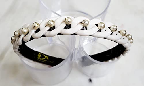 Image of Headbands hairband accessories White Chain with Stones Hairbands for Girls & Women (Pack of 1)