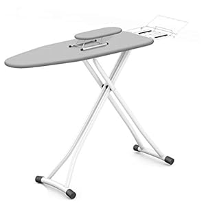 ASSE da Stiro Antiscivolo, Metallo Regolabile in Altezza Steli da Stiro Balcone Guardaroba Camerino Appendiabiti in Ferro Altezza di Lavoro 85 Cm