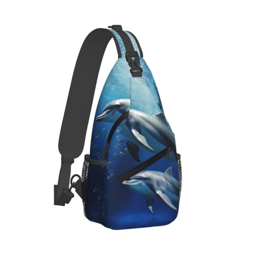 Bolso cruzado deportivo para hombres y mujeres negro miniatura 2