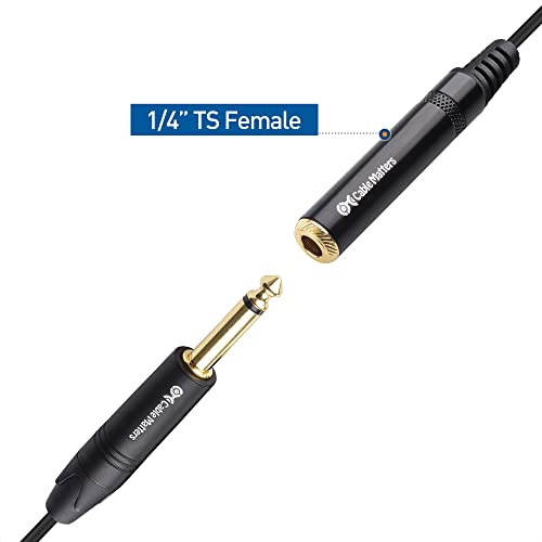 Cable splitter 6.35mm TS macho a 2x TS hembra 2 unidades miniatura 5