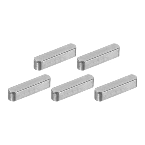 uxcell 5 llaves de punta redonda, 4 x 4 x 18 mm, acero al carbono, llave de eje de transmisión paralela, ranura de máquina para conexión de fijación tipo eje