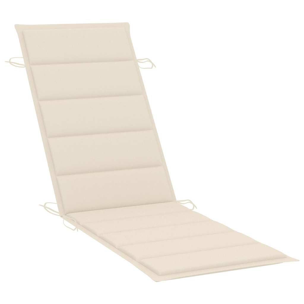 Set di 2 lettini prendisole in legno di acacia massiccio con cuscini, pieghevoli per terrazza e giardino, impermeabili e salvaspazio, portata fino a 110 kg