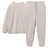 [TENTIAL] BAKUNE スウェット 上下セット ウィメンズ 一般医療機器 疲労回復 抗菌機能 血行促進 バクネ リカバリーウェア 疲労回復パジャマ ルームウェア 部屋着 健康 グレージュ M