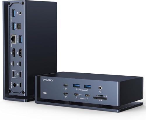 Image of iVANKY FusionDock Max 1, 20-in-2 Thunderbolt 4 Docking Station Only for M1-M5 Pro /Max MacBook, Quad 6K or Dual 8K Display, 40Gbps Dock with 4 Downstream Thunderbolt 4 Ports, 100W, 2.5G LAN, SD 4.0