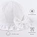 JANGANNSA Bow Baby Girls Summer Hat Flower Toddler Girls Sun Hat Cotton Breathable Infant Cap (White Bowknot, 48cm)