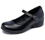 Skechers Women's Work Mary Jane Elsit Slip Resistant Health Care Professional Shoe, Black, 7.5