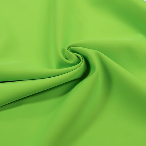 Neoprene Water Resistant Fabric, 2mm Thick, 140cm Width, Multiple Colours, Supplied by The Metre as One Continuous Length (Fluo Green, Per Metre)