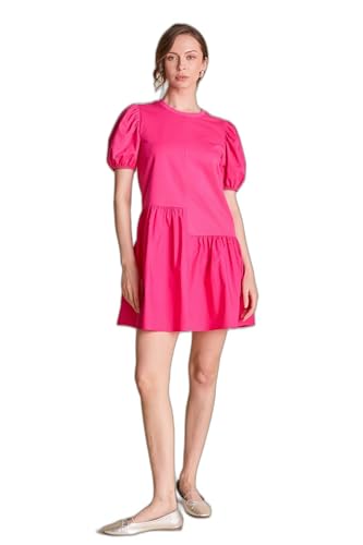 English Factory Women's Knit Woven Mixed Dress, Fuchsia, XS at Amazon  Women's Clothing store