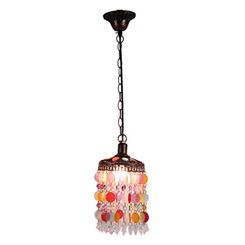 GDLight Vintage Regentropfen Pendelleuchten Marokkanische türkische Insel Pendelleuchte Handgefertigte Perlen Decke hängende Lampe für Esszimmer Schlafzimmer Villa, E14 Cover