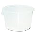 Rubbermaid Commercial 5726-24 12 qt Capacity, 13-1/8" Diameter x 8-1/8" Height, Clear Color, Polypropylene Round Storage Container
