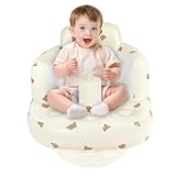 Alaoo Silla inflable para bebé, sofá de apoyo de espalda infantil para bebés de 3 meses en adelante, asiento inflable de verano para sentarse, silla de baby shower, asiento de bebé al aire libre