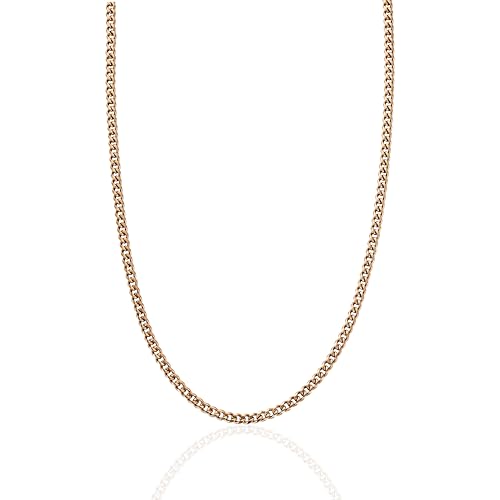 CRAFTD | Rose Gold Cuban Link Chain | Durable 18K Rose Gold & 316L Stainless Steel | Waterproof, Heat & Sweat Resistant | Gifts for Men | Men's Jewelry |