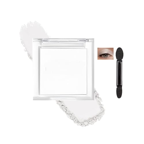Image of White Matte Eyeshadow Single – Buildable Pigment, Dry & Wet Use, Compact Portable Size with Smooth Waterproof Texture, Ideal for Eye Highlighting, Brightening & Inner Corners