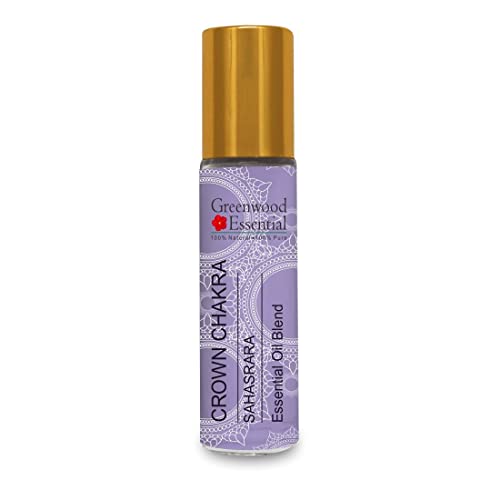 Greenwood Essential Crown Chakra Oil (Sahasrara) Ideal für Meditation, Reinigung, Yoga, Chakra-Ausrichtung, Entspannung, Heilung und Rituale, 8 ml (0.27 oz) Cover