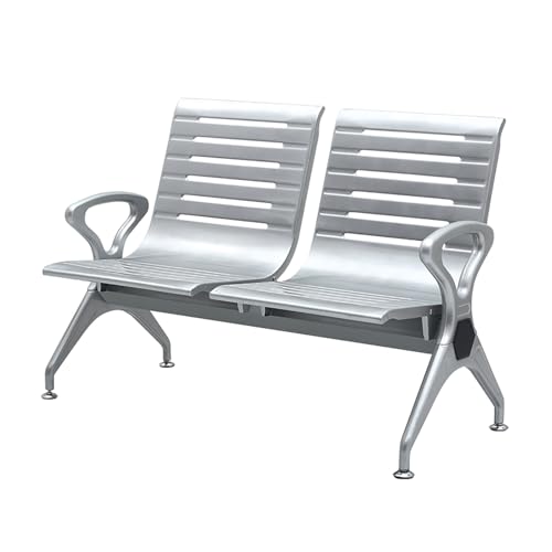 SGKOMN Hospital waiting room chair,Waiting Room Bench with Arms - 2 Seat Reception Chairs for Office, Airport, Business, Hospital
