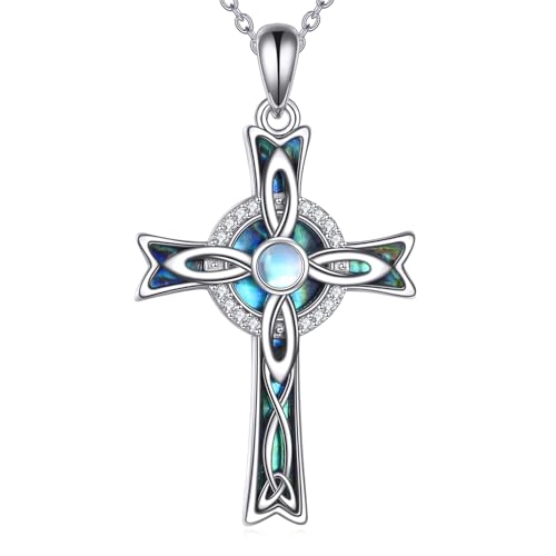 Collar con Colgante Vikingo de Nudo Celta de Buena Suerte para Mujer Amuleto de Plata de Ley 925 Pulido Protección Joyería Vikinga Triskele