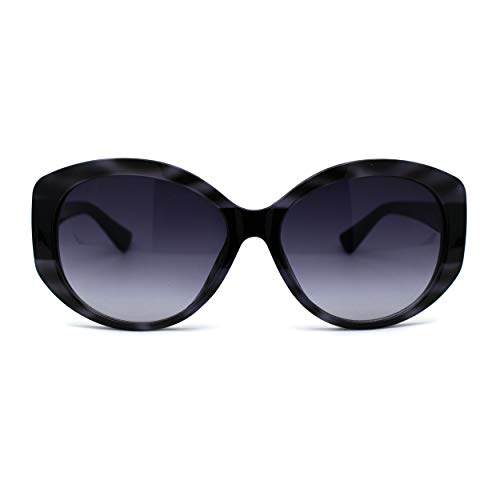 Womens Mod Oversize Oval Thick Plastic Butterfly Sunglasses
