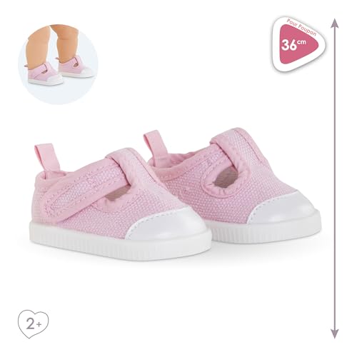 Corolle Baby Doll Pink Sneakers Outfit Accessory - Mon Grand Poupon Baby Doll Clothes and Accessories fit 14" Dolls, for Kids Ages 3 Years and up