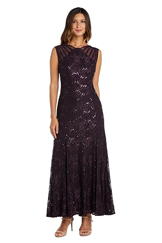 Image of Sleeveless Sequin Lace Mermaid Gown W /Sheer Insets & Strappy Details