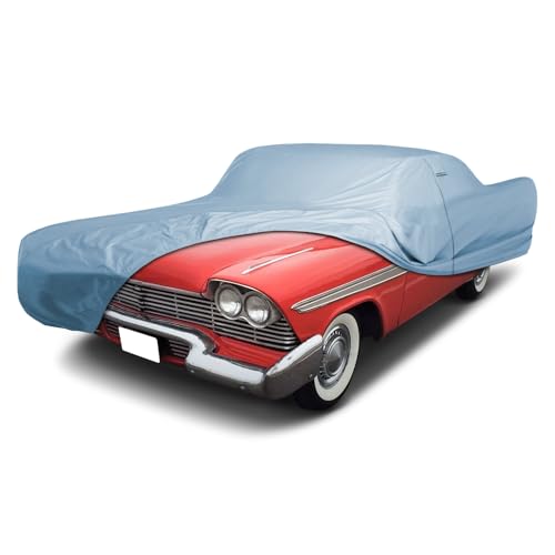 Image of iCarCover Premium Car Cover for 1956-1959 Plymouth Fury 2-Door Heavy Duty Waterproof All-Weather Automobiles Custom Fit Indoor Outdoor UV Snow Protection Covers with Straps and Bag