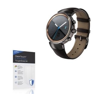 BoxWave Screen Protector Compatible With ASUS Zenwatch 3 (WI503Q) - ClearTouch Crystal ToughShield 9H (2-Pack), Clear 9H Tough Flexible Film Screen Protector