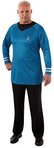 Rubie s mens Darkness, Plus Size Star Trek Into Darkness Deluxe Spock Shirt With Emblem Blue Black Costume, As Shown, Plus