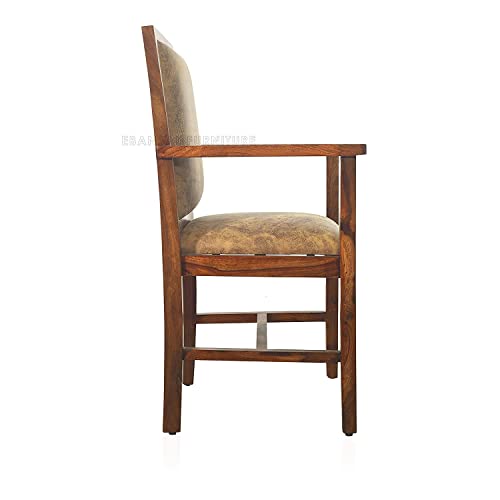 Image of 1 Seater Sofa Arm Chair | One Seater Sofa, Solid Sheesham Wood, Honey