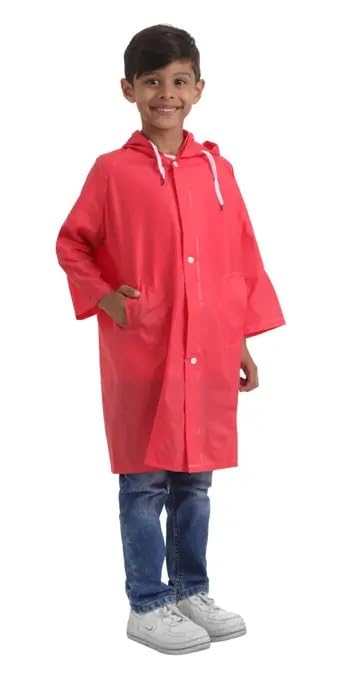 Image of WKLOUYHE Rainwear Boys Raincoat Hood Raincoat Kids Rain Suit Pack Of 01