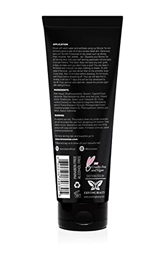 Image of Bronze Tan Self Tanning Lotion for Face & Body, No Color Guide, 200 mL | Vanilla-scented hydrating self-tanning lotion for face and body creates a natural-looking sunless glow with no color guide