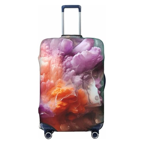 Travel Luggage Cover Colorful Suitcase Protector Elastic Washable Stretch Suitcase Protector Anti-Scratch Travel Suitcase Cover Fit 18-32 Inch Luggage