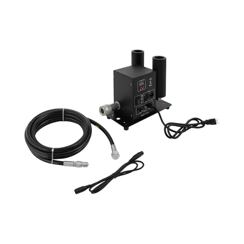 Máquina de chorro de CO2 con doble boquilla, control DMX512 y manual, manguera de 16,4 pies, 150 W, 110 V, para espectáculos en vivo, conciertos, fiestas y bodas miniatura 6