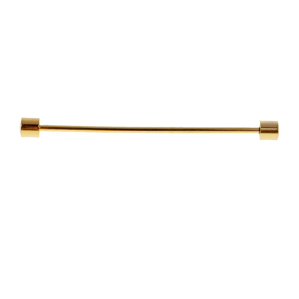 Men's Gift Cylinder Shirt Collar Clip Bar Pin Clip Tie Brooch Necktie Gold-image-41