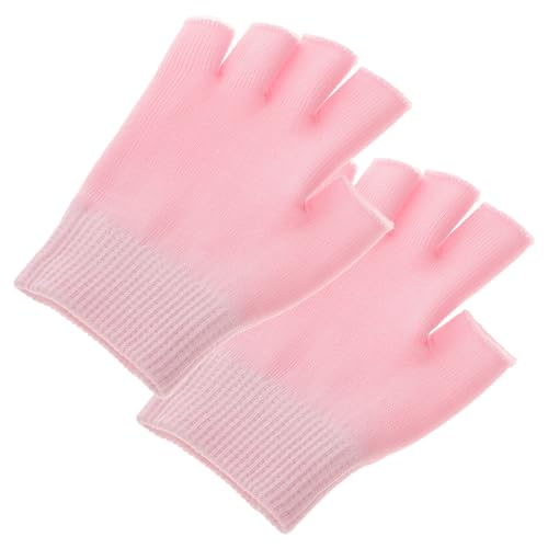 NIYANGLE 1Par Guantes Hidratantes de Gel para Manos Manopla Sin Dedos para Cuidado Hidratación Profunda y Suavidad y Tratamientos de
