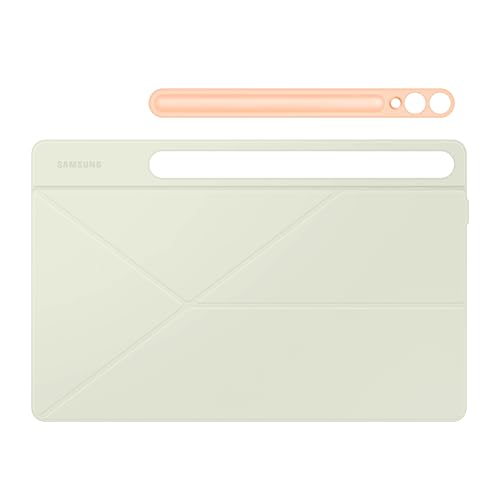Image of SAMSUNG Galaxy S10+ | Tab S9+ | S9FE+ Smart Book Cover, Tablet Protection Case, Portrait and Landscape Modes, Detachable Platform, Auto Screen On /Off, US Version, Orange